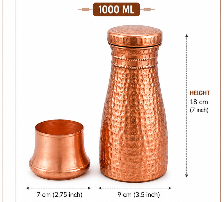 hammered copper jug